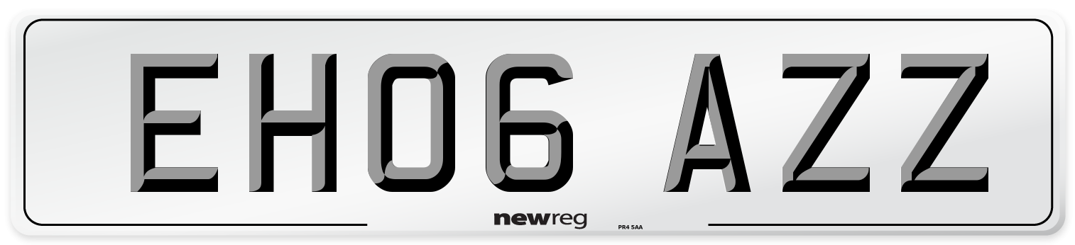 EH06 AZZ Number Plate from New Reg